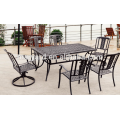 cast aluminum patio sets+cast aluminum table set